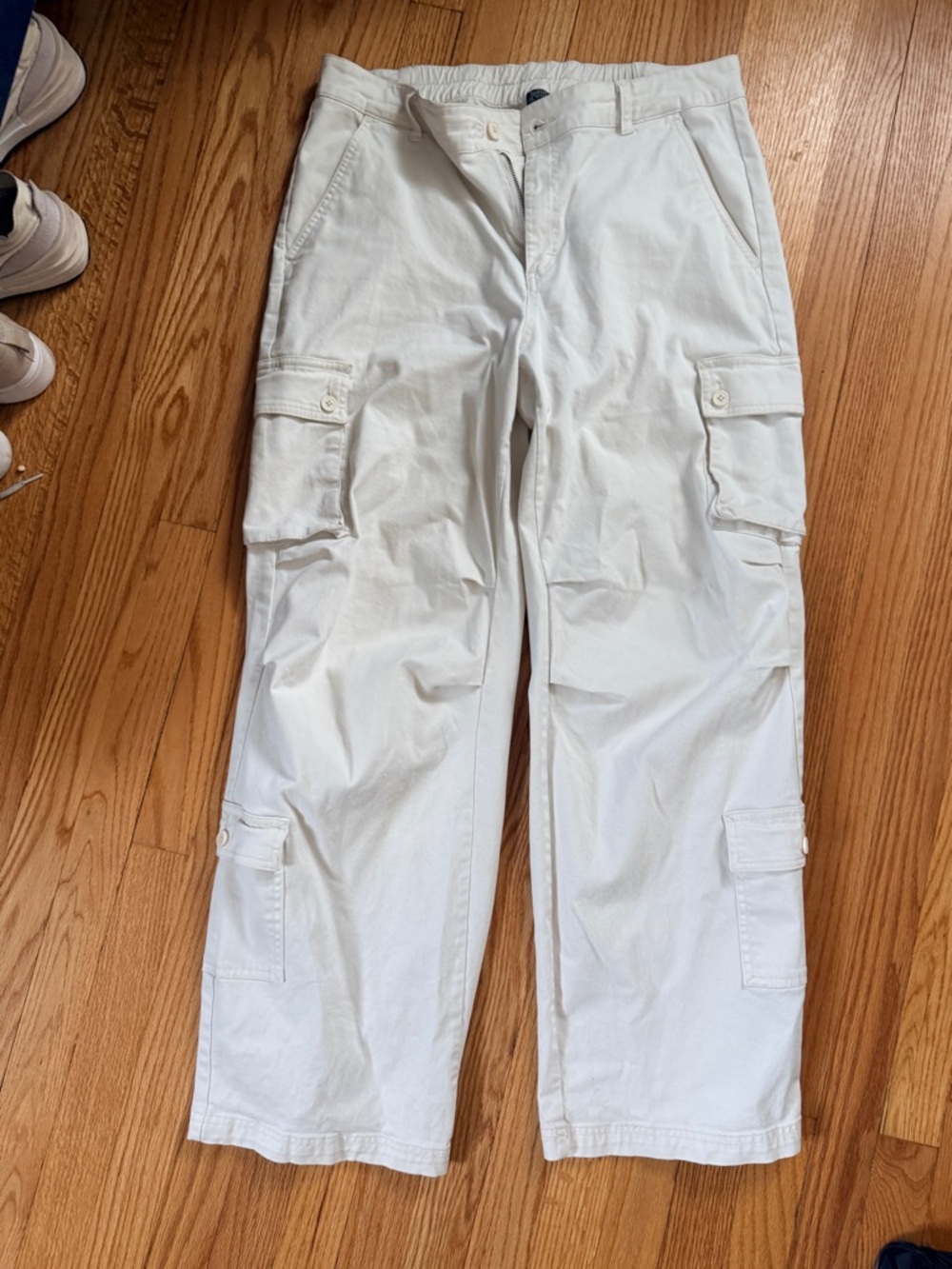 Wild Fable White Womens Cargo Pants with Multiple Pockets